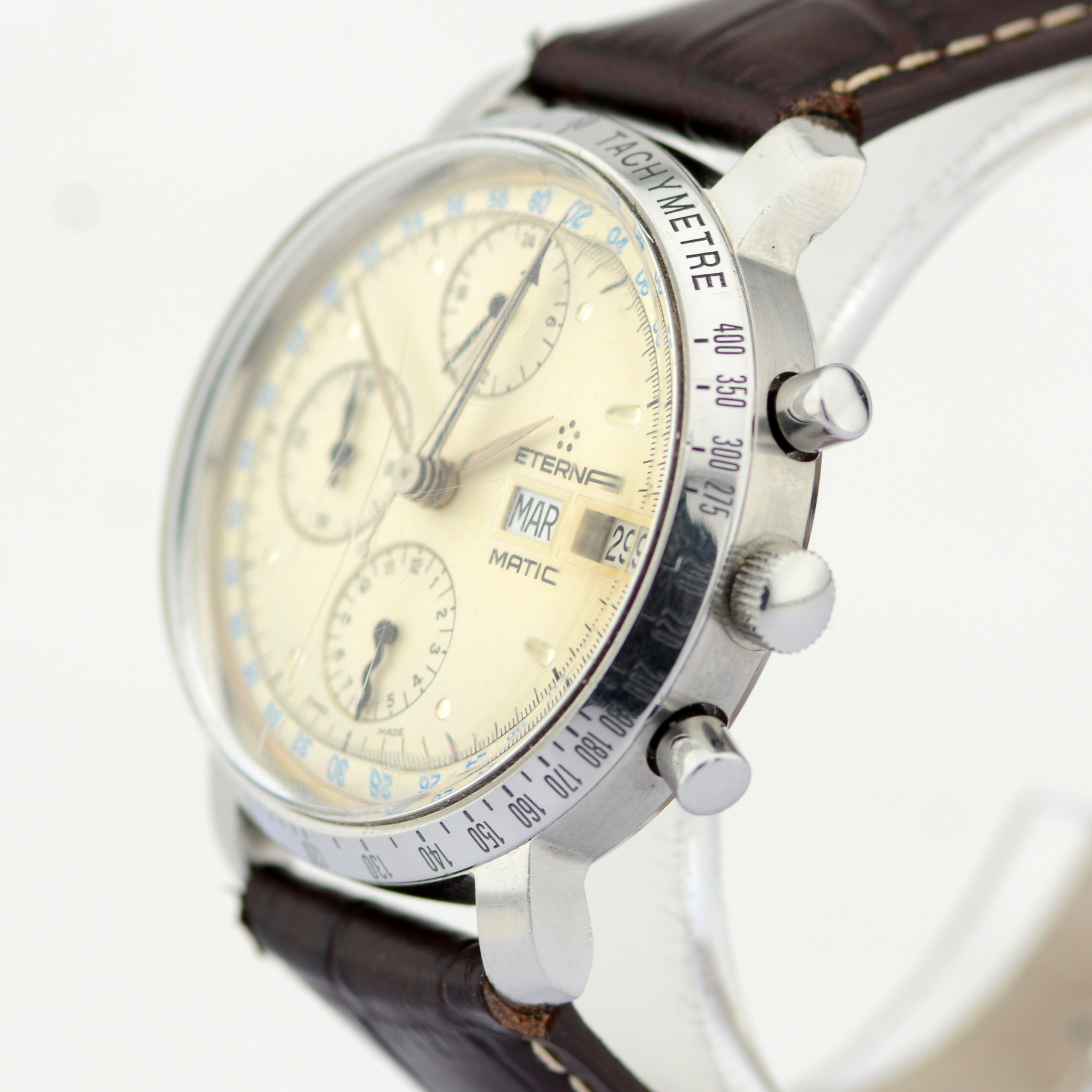 Eterna-Matic / Vintage Chronograph Automatic Day - Date - Gentlmen's Steel Wrist Watch - Image 2 of 11