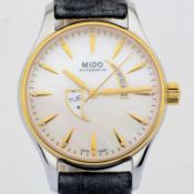 Mido / Belluna Mother of Pearl M001230 A Day - Date Automatic - Lady's Gold/Steel Wrist Watch