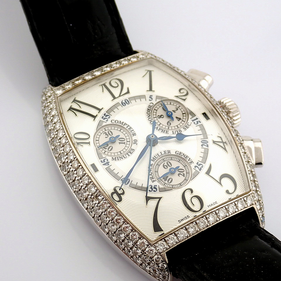 Franck Muller / Curvex Chronograph 18K Gold Factory Set Diamond - Unisex White gold Wrist Watch - Image 5 of 17