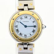 Cartier / Santos Ronde - Lady's Gold/Steel Wrist Watch