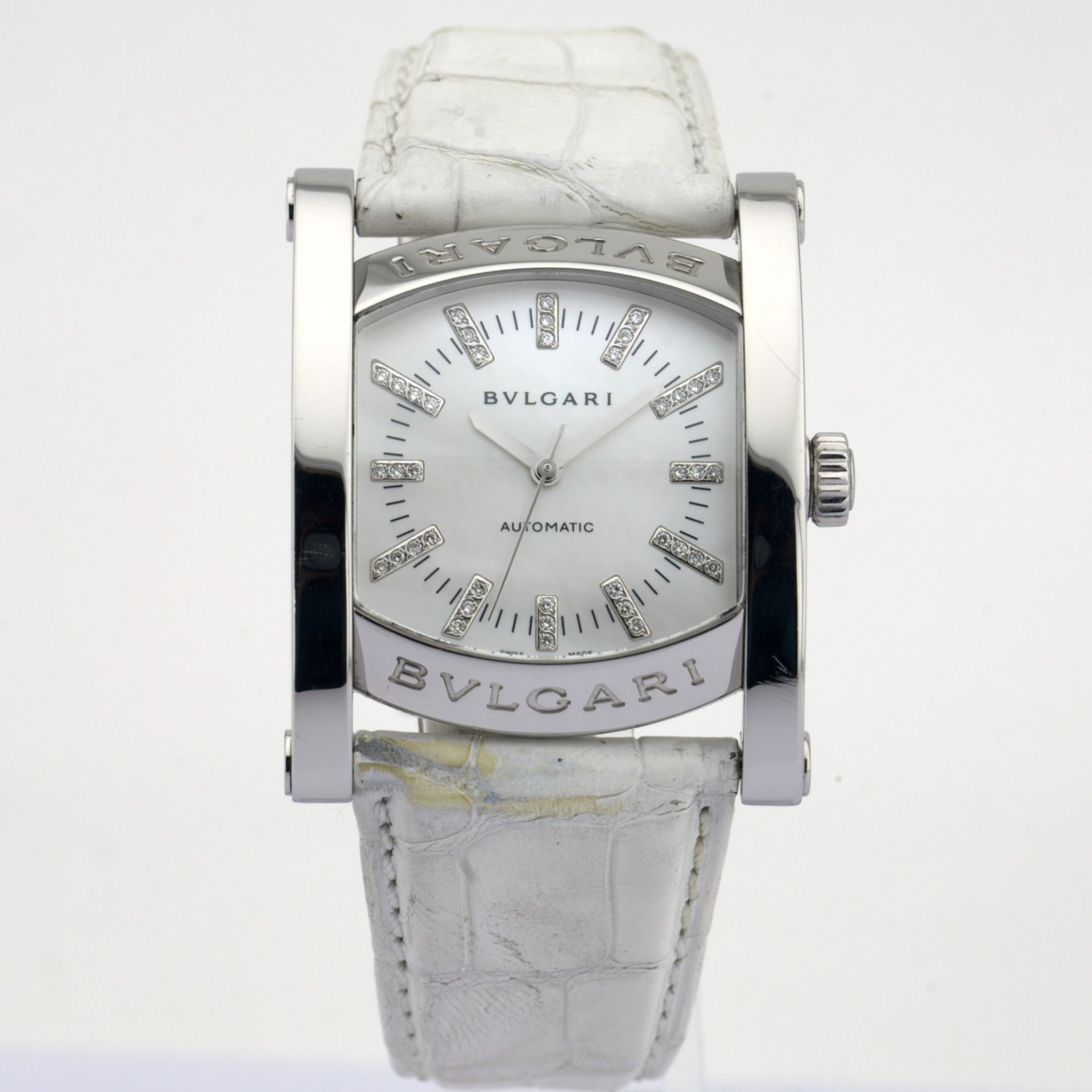 Bvlgari / AA44S Diamond Mother of pearl dial - Gentlmen's Steel Wrist Watch - Image 4 of 11
