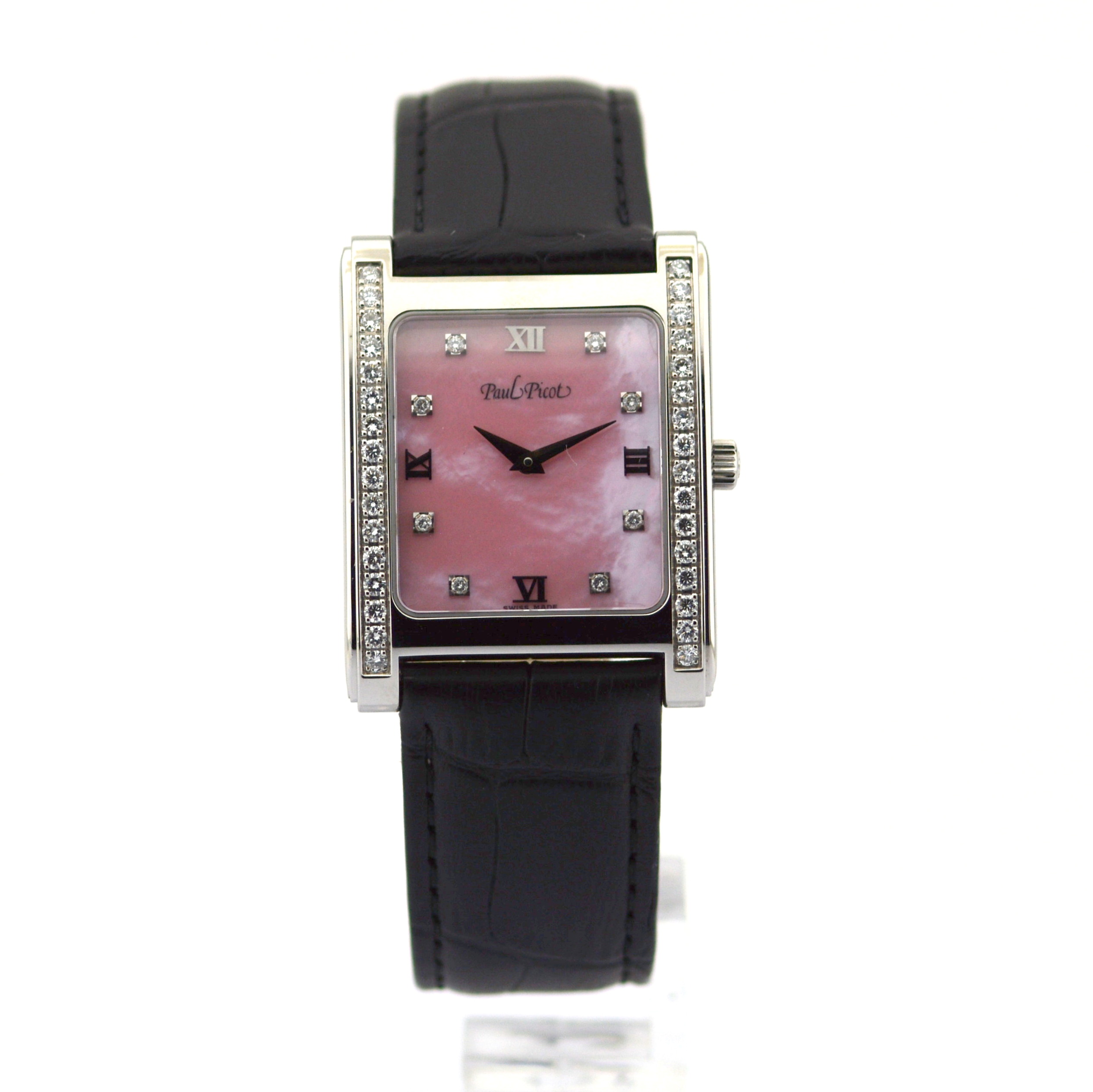 Paul Picot / 4079 Diamond Dial Diamond Case Mother of pearl - Lady's Steel Wrist Watch - Image 4 of 12