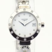 Longines / L5.175 Diamond Bezel, Diamond Case - Lady's Steel Wrist Watch