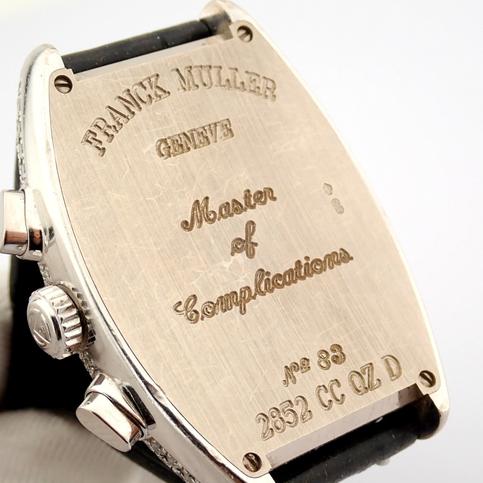 Franck Muller / Curvex Chronograph 18K Gold Factory Set Diamond - Unisex White gold Wrist Watch - Image 15 of 17