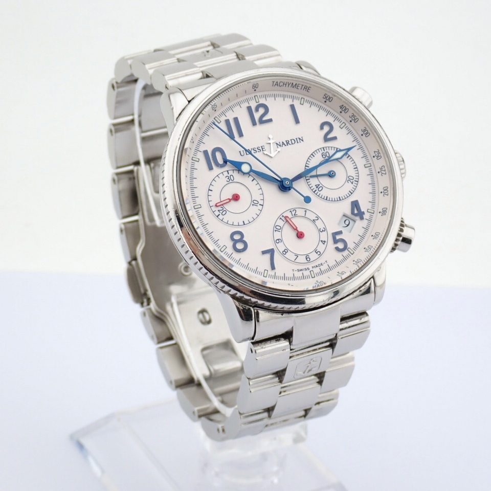 Ulysse Nardin / Marine Chronograph 353 22 - Gentlmen's Steel Wrist Watch - Image 5 of 7