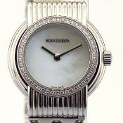 Boucheron / AJ 411367 Diamond Case Mother of pearl - Lady's Steel Wrist Watch