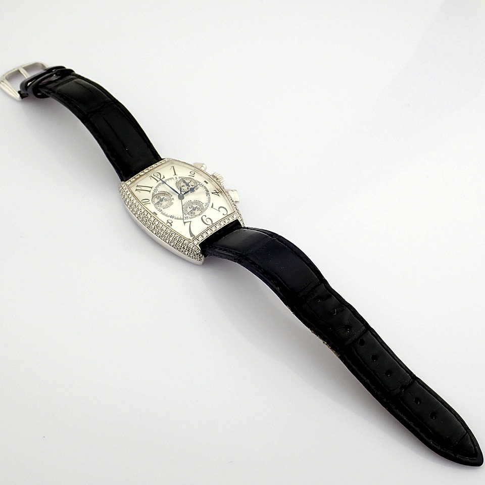 Franck Muller / Curvex Chronograph 18K Gold Factory Set Diamond - Unisex White gold Wrist Watch - Image 16 of 17