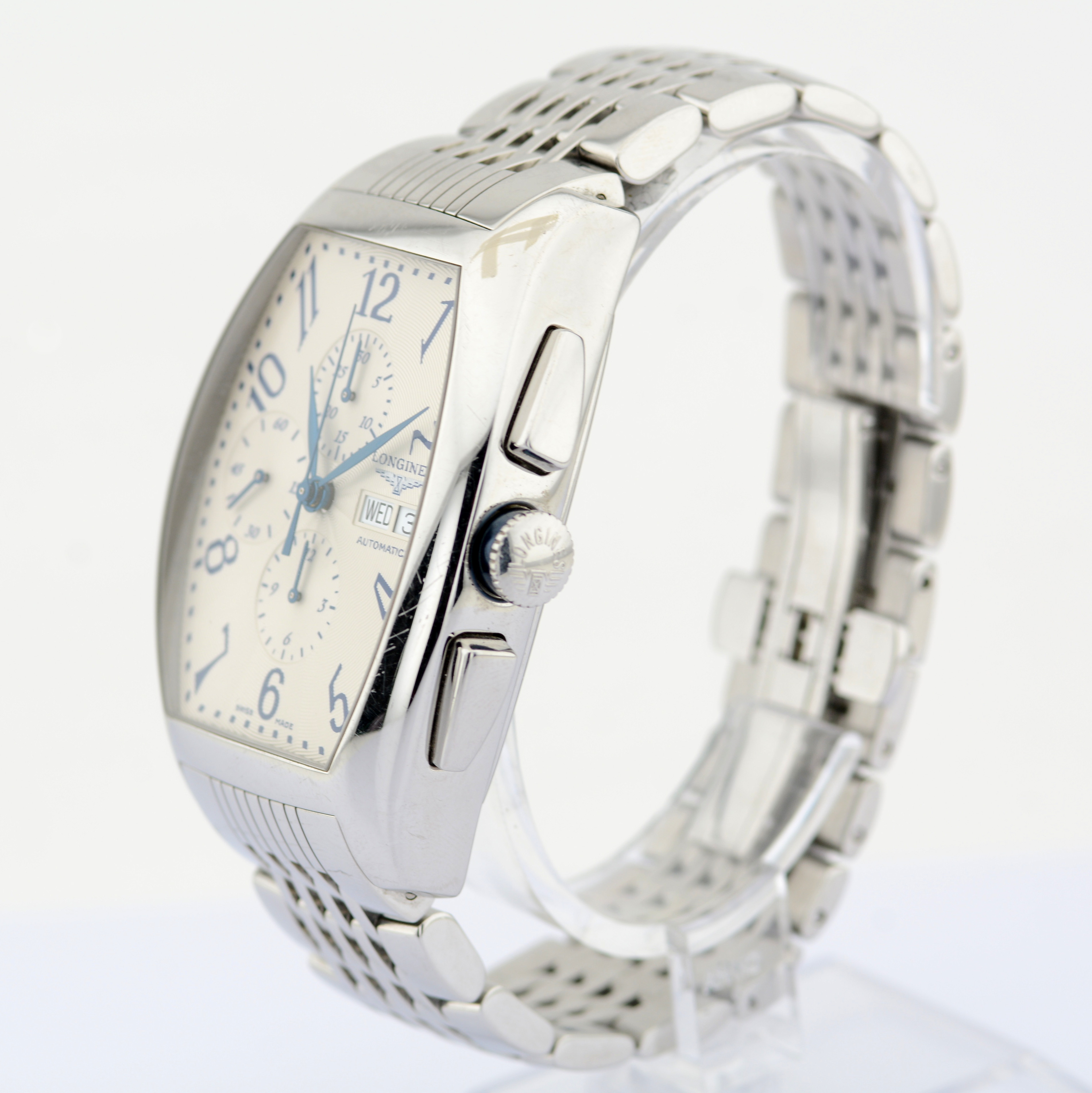Longines / Longines Evidenza XL 56 mm Chronographe Day Date - Gentlmen's Steel Wrist Watch - Image 2 of 7