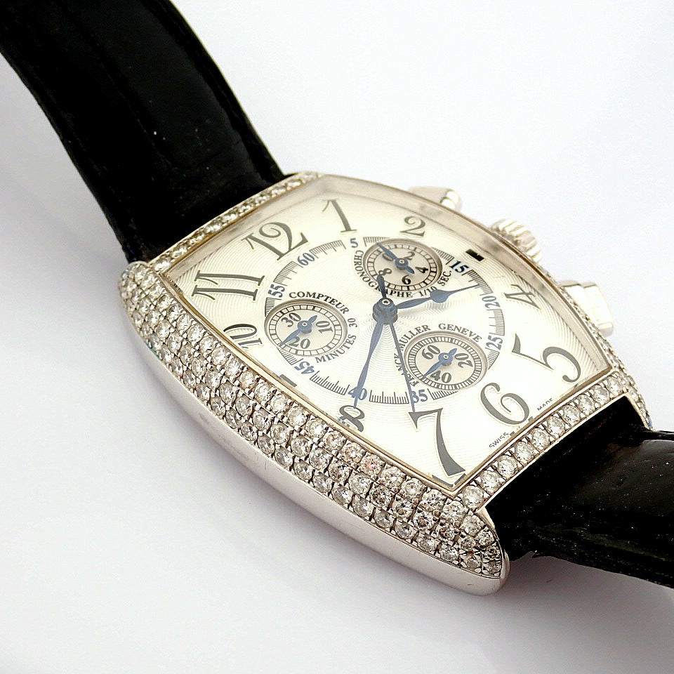 Franck Muller / Curvex Chronograph 18K Gold Factory Set Diamond - Unisex White gold Wrist Watch - Image 4 of 17