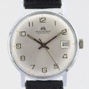 Bucherer / Vintage Automatic Date - Gentlmen's Steel Wrist Watch