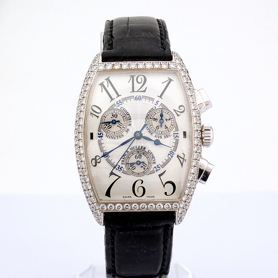 Franck Muller / Curvex Chronograph 18K Gold Factory Set Diamond - Unisex White gold Wrist Watch - Image 8 of 17