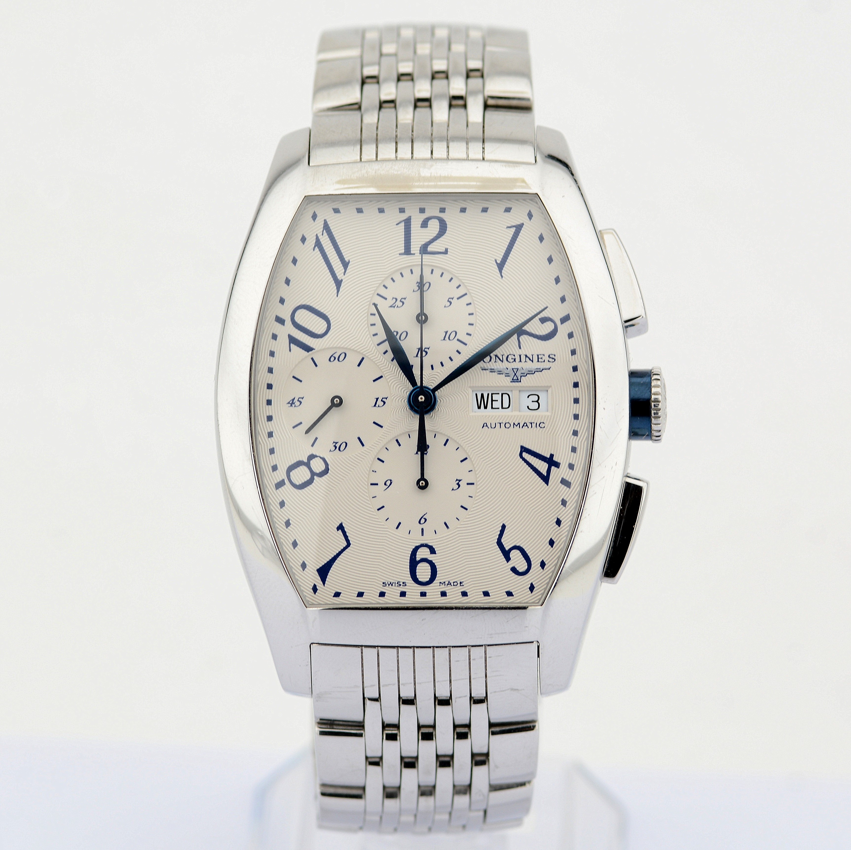 Longines / Longines Evidenza XL 56 mm Chronographe Day Date - Gentlmen's Steel Wrist Watch - Image 7 of 7