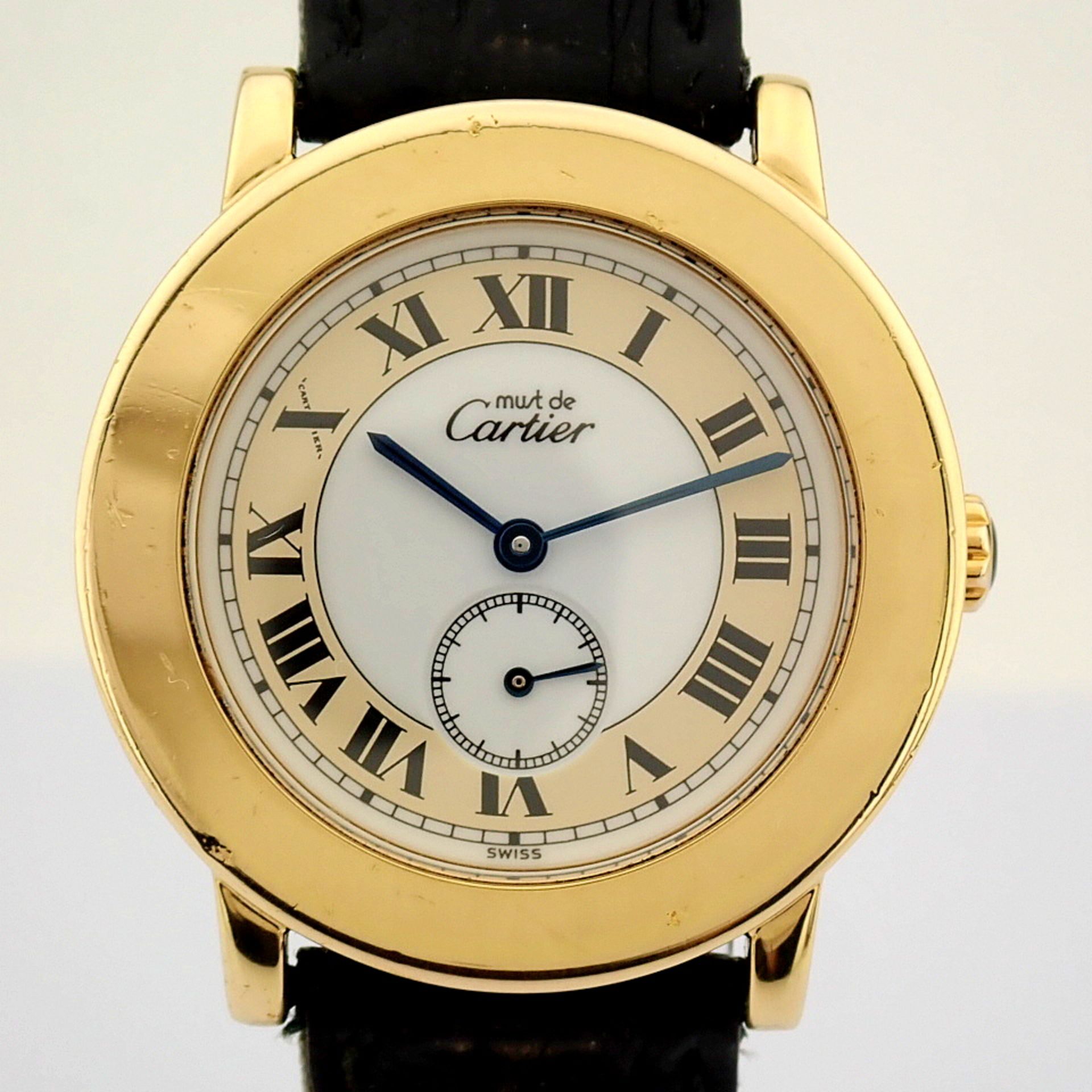 Cartier / Must Ronde 1810 - Unisex Silver Wrist Watch - Image 4 of 11