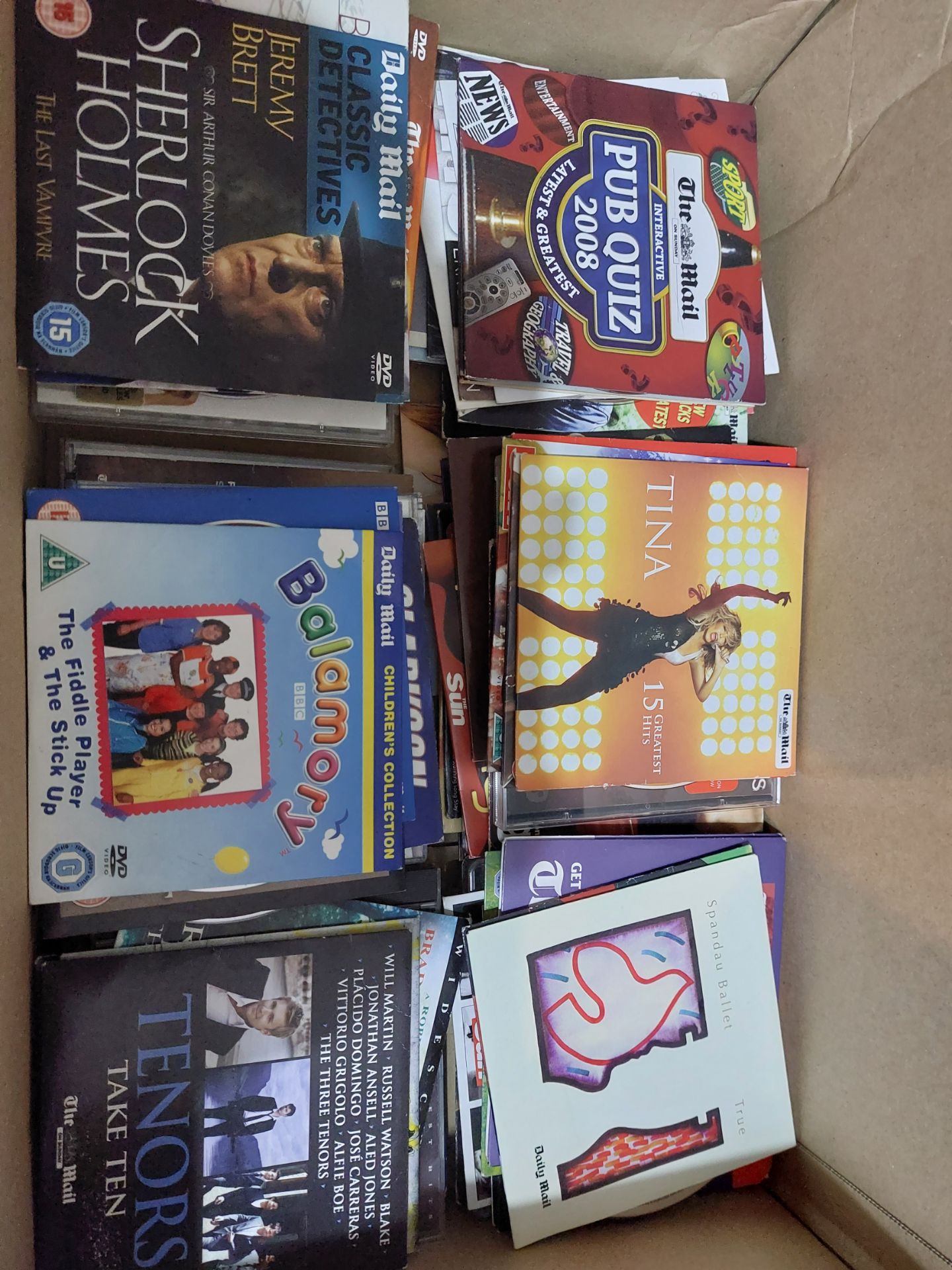 Large Box of CDs and DVDs