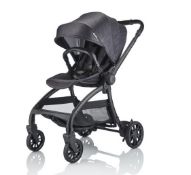 Junior Jones J-SPIRIT Stroller, Graphite Black - RRP £ 680 with back panel and bumper bar