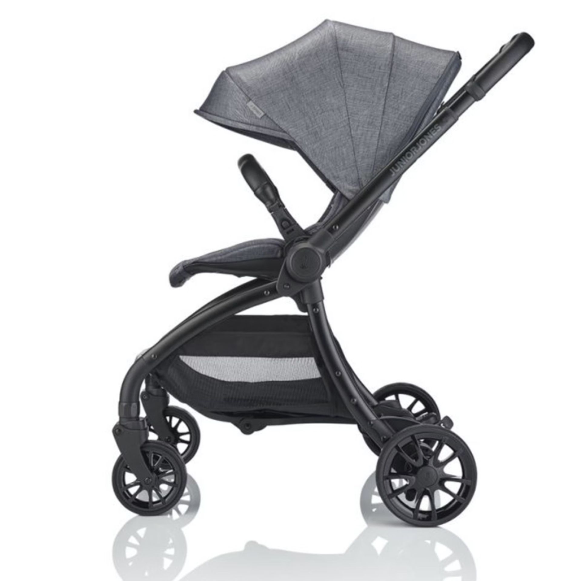 Junior Jones J-SPIRIT Stroller, Frost Grey - RRP £679 with back panel and bumper bar - Image 2 of 2