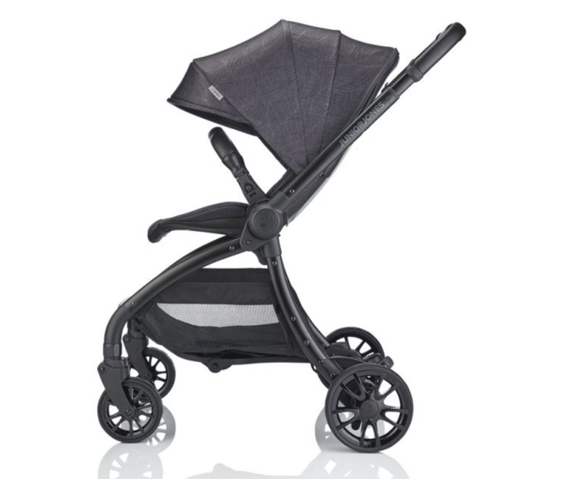 Junior Jones J-SPIRIT Stroller, Graphite Black - RRP £ 679 with back panel and bumper bar - Image 2 of 2