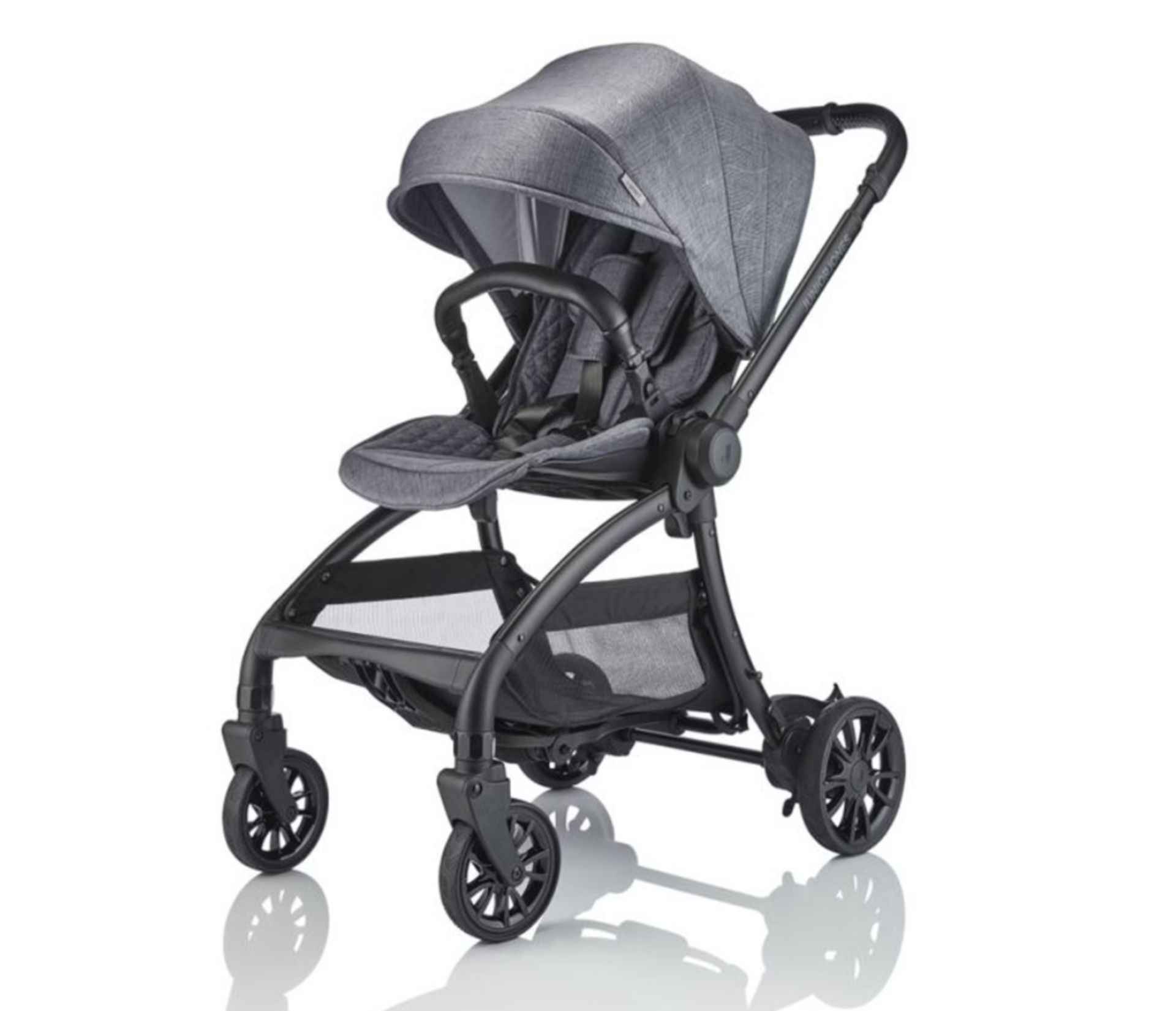 Junior Jones J-SPIRIT Stroller, Frost Grey - RRP £679 with back panel and bumper bar