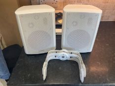 SP-1800 Vision Professional Pair 5.25"" Wall Speakers - 50 Watts & Wall Brackets RRP. £200