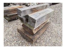8 x Air Dried Softwood Sawn Larch/ Douglas Fir Timber Blocks / Beams