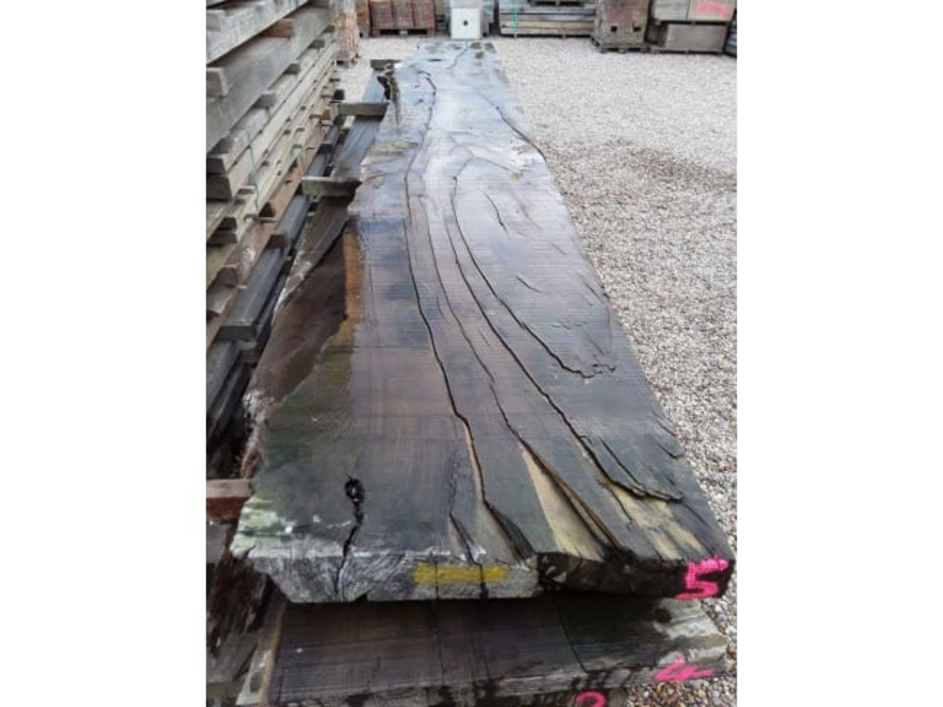 Hardwood Air Dried Sawn English Chestnut Waney Edge/ Live Edge Slab/ Table Top - Image 3 of 3