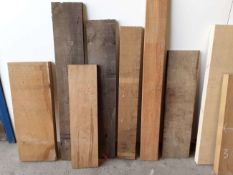 28 x Hardwood Dry Sawn Waney Edge / Live Edge / Square Edge Timber Oak, Elm, Teak, Tulip Boards