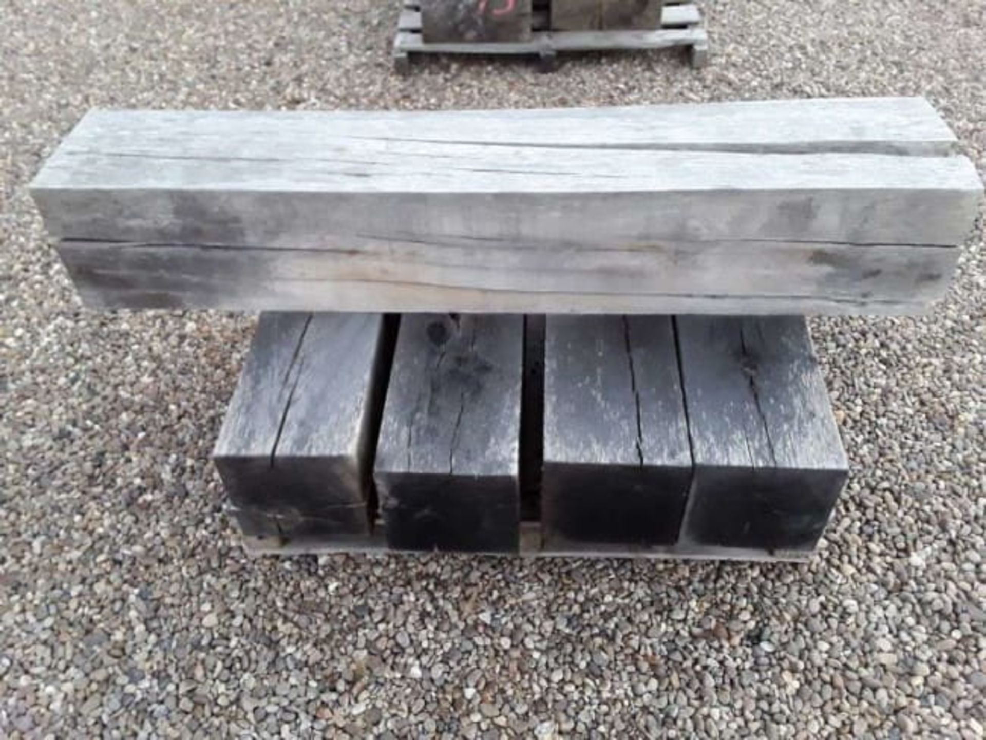 6x Hardwood Air Dried Timber English Oak Blocks / Beams - Image 2 of 3