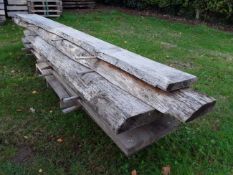 6x Hardwood Air Dried Sawn English Oak Waney Edge / Live Edge Slabs / Boards