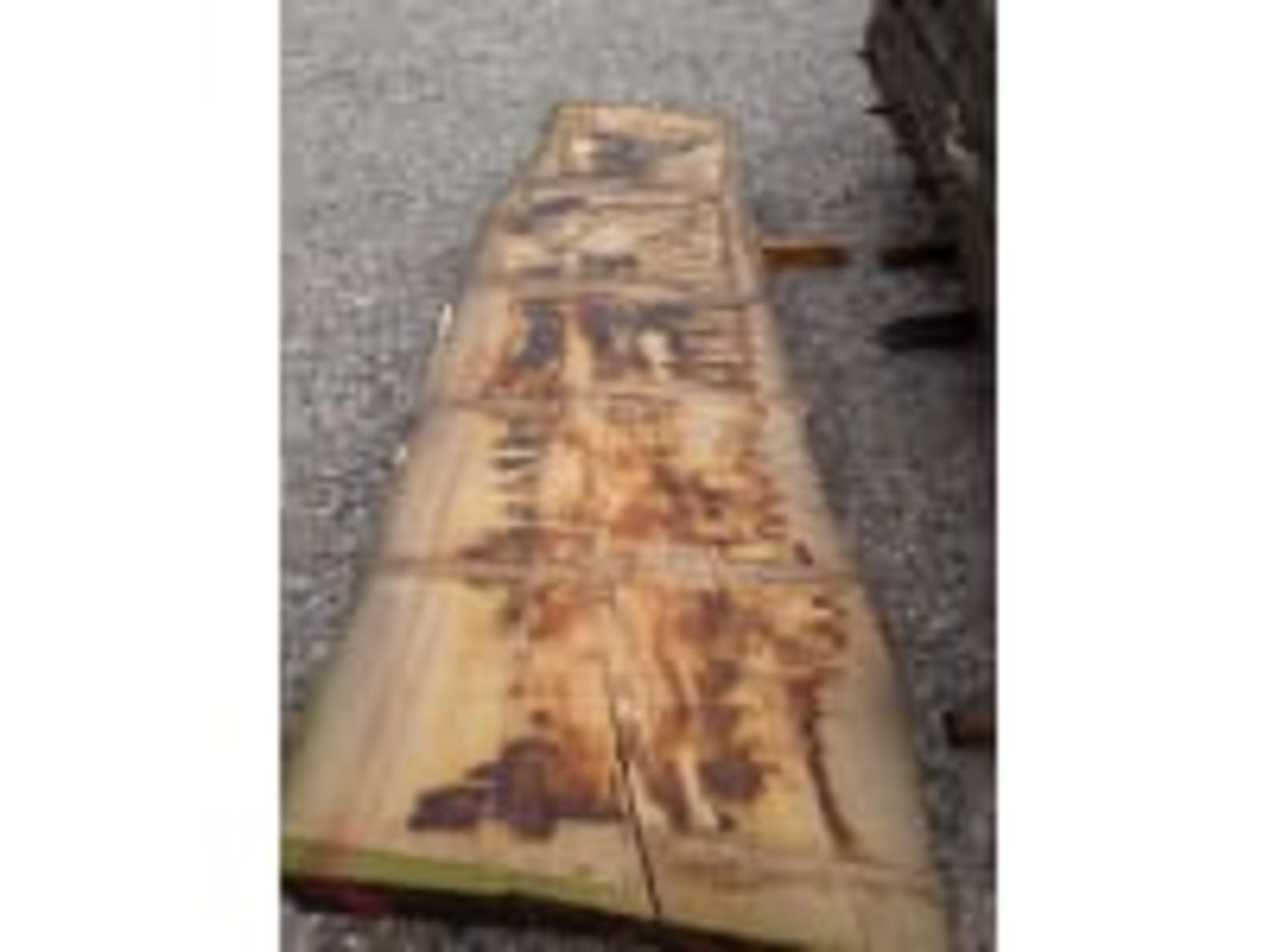 Hardwood Air Dried Sawn Timber Waney Edge / Live Edge English Sweet Chestnut Slab / Table Top - Image 4 of 4