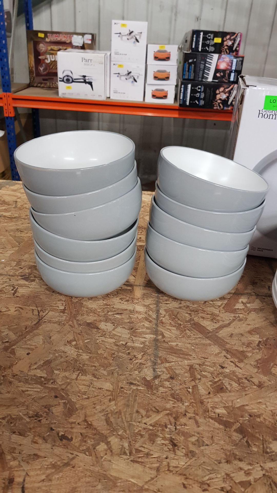 Description: (62/10D) Lot RRP £60 3x Stoneware Grey Two-Tone 12 Piece Dinner Set RRP £20 Each Lot - Image 6 of 13