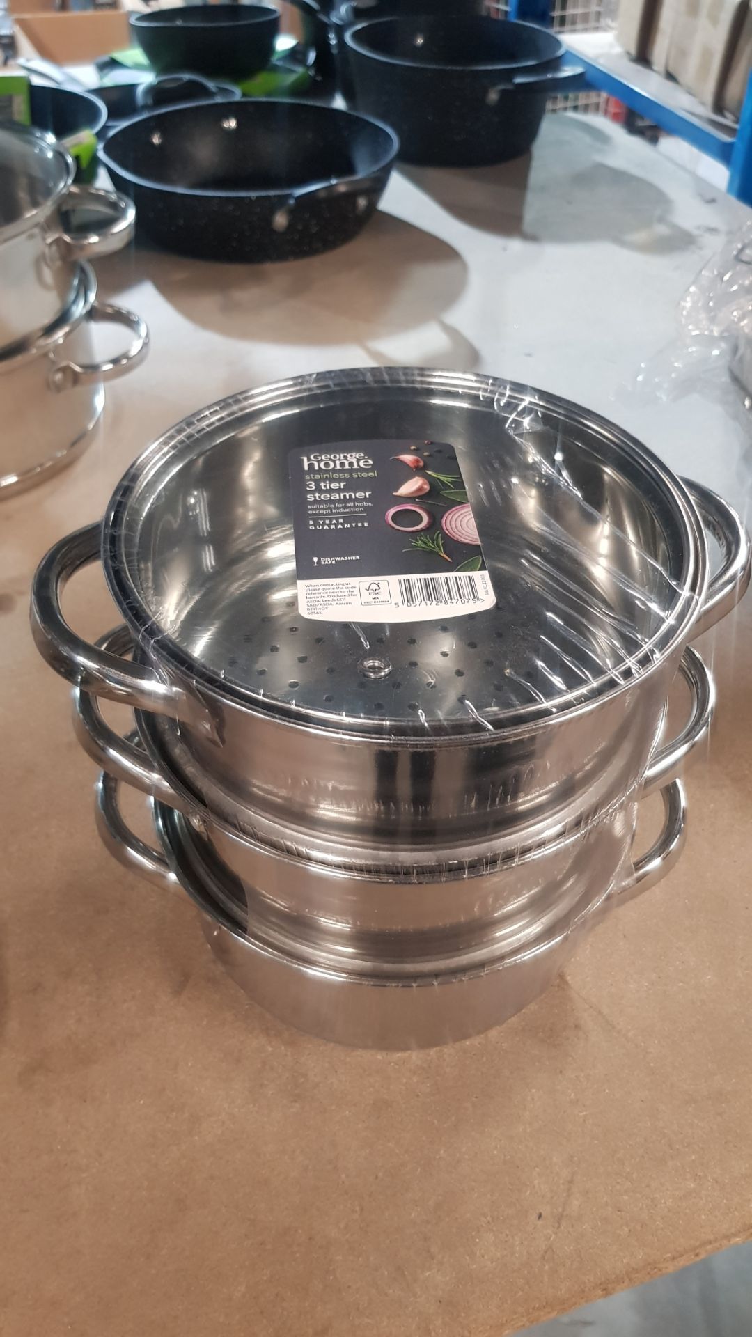 Description: (160/5D) Mixed Stainless Steel Cookware Items To Include 1x 4 Tier Steam With Lid 3x - Image 5 of 12