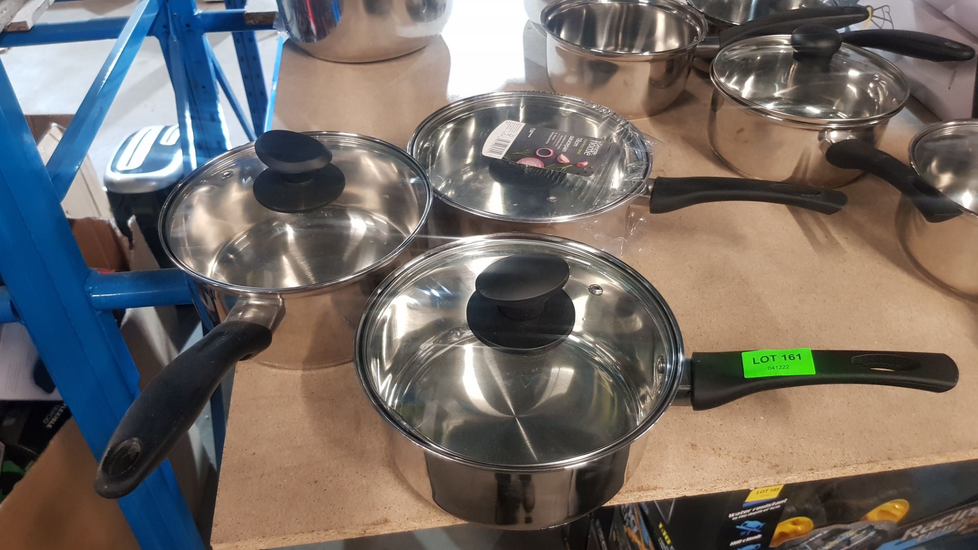 Description: (161/5D) 11x Stainless Steel Cookware Items 4x 22cm Stockpot With 3x Lid 3x 18cm - Image 3 of 6