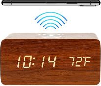 Description: (77/1C) Lot RRP £167 12x Items 1x Bluetooth QI Wood Charging Alarm Clock RRP £25 1x