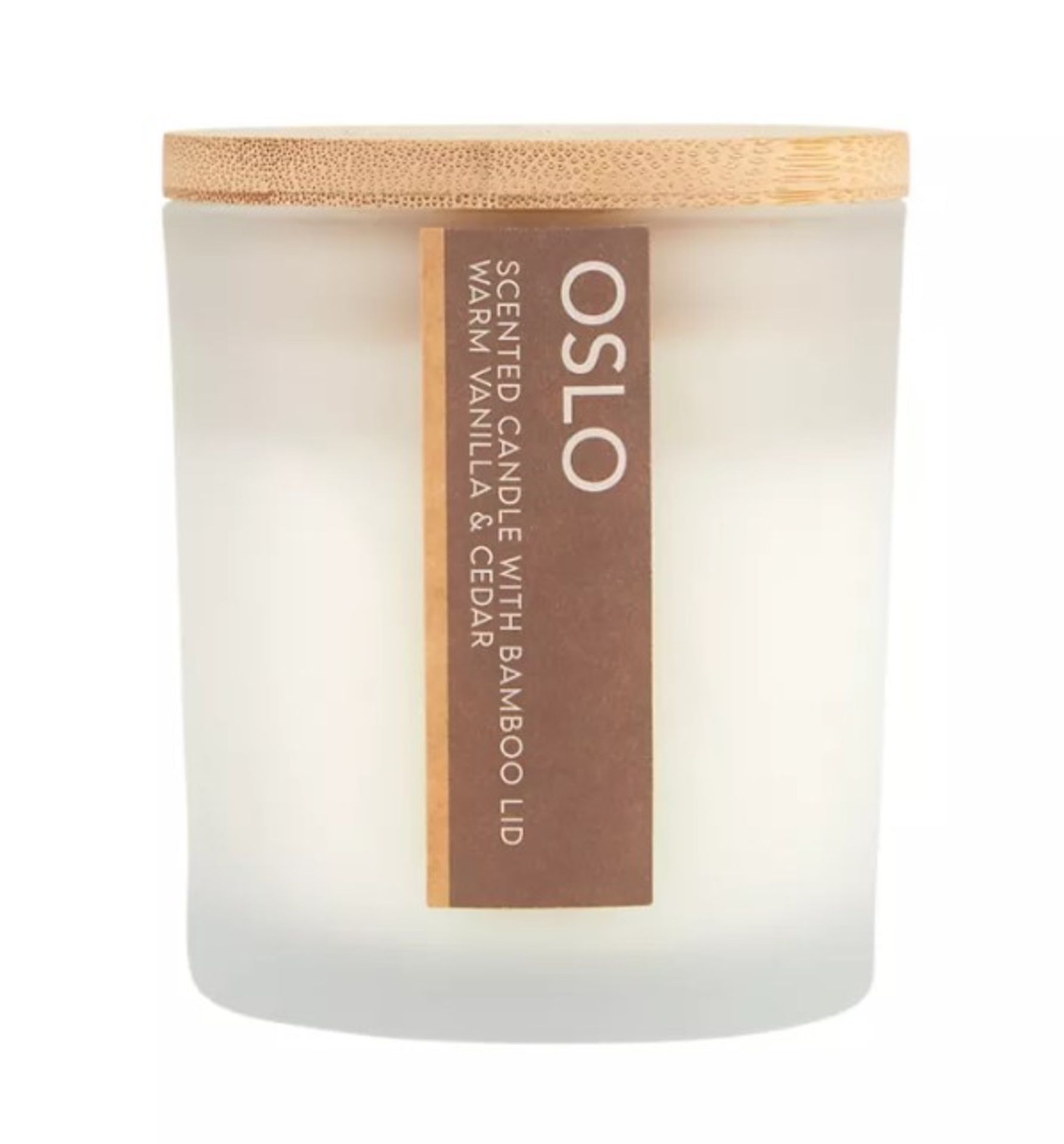 Description: (35/6N) Lot RRP £90 9x Oslo Scented Candle With Bamboo Lid Warm Vanilla And Cedar