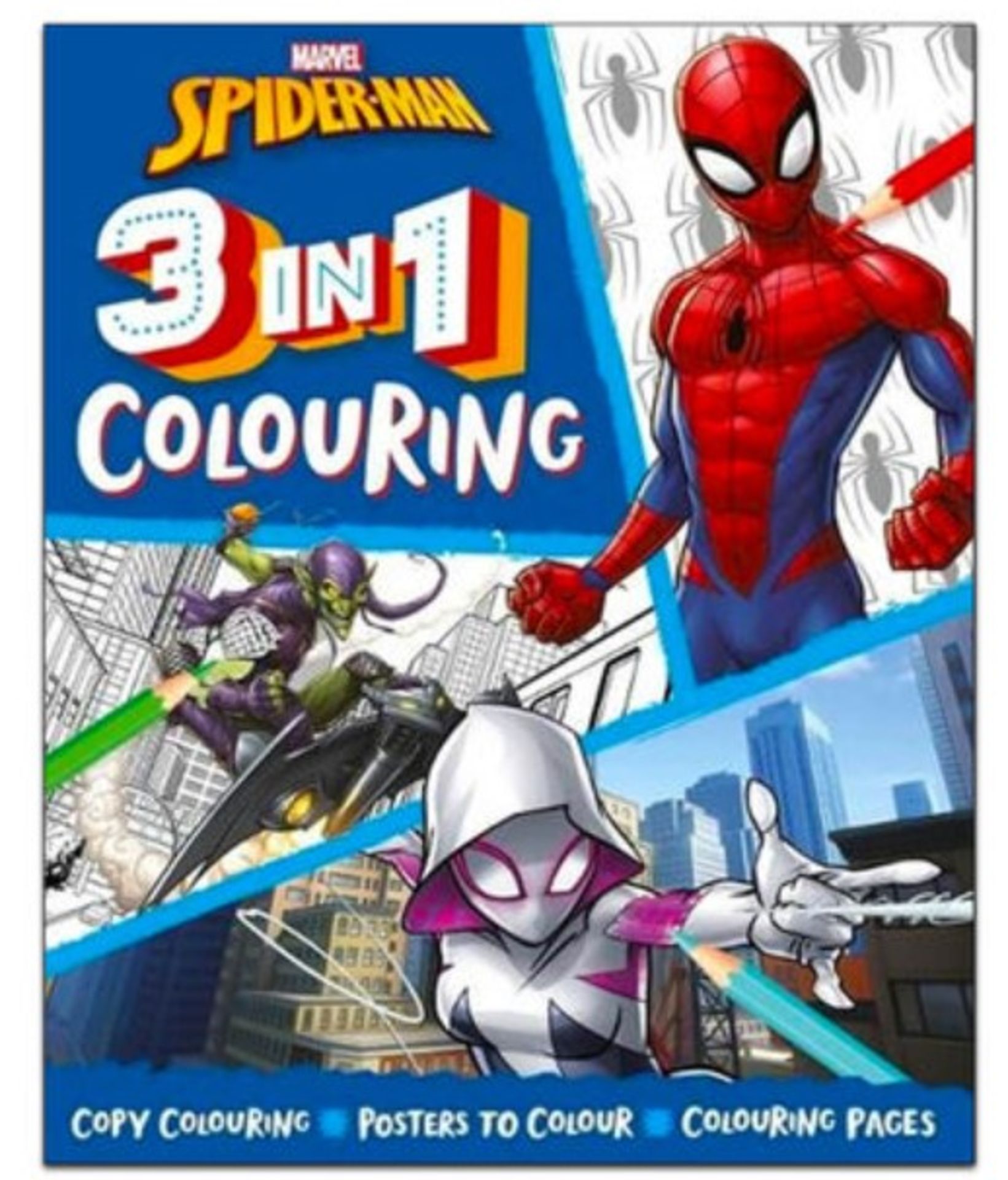 Description: (70/1E) Lot RRP £100 79 17x Marvel Spiderman 3 In 1 Colouring RRP £3 99 Each 1x