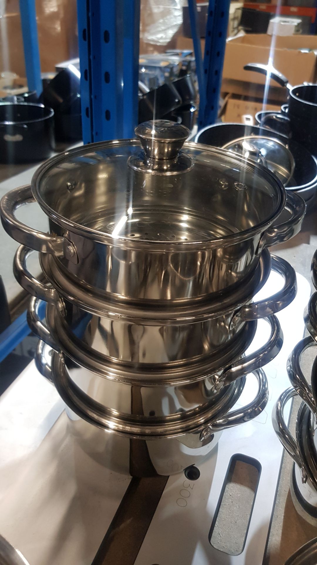 Description: (160/5D) Mixed Stainless Steel Cookware Items To Include 1x 4 Tier Steam With Lid 3x - Image 6 of 12