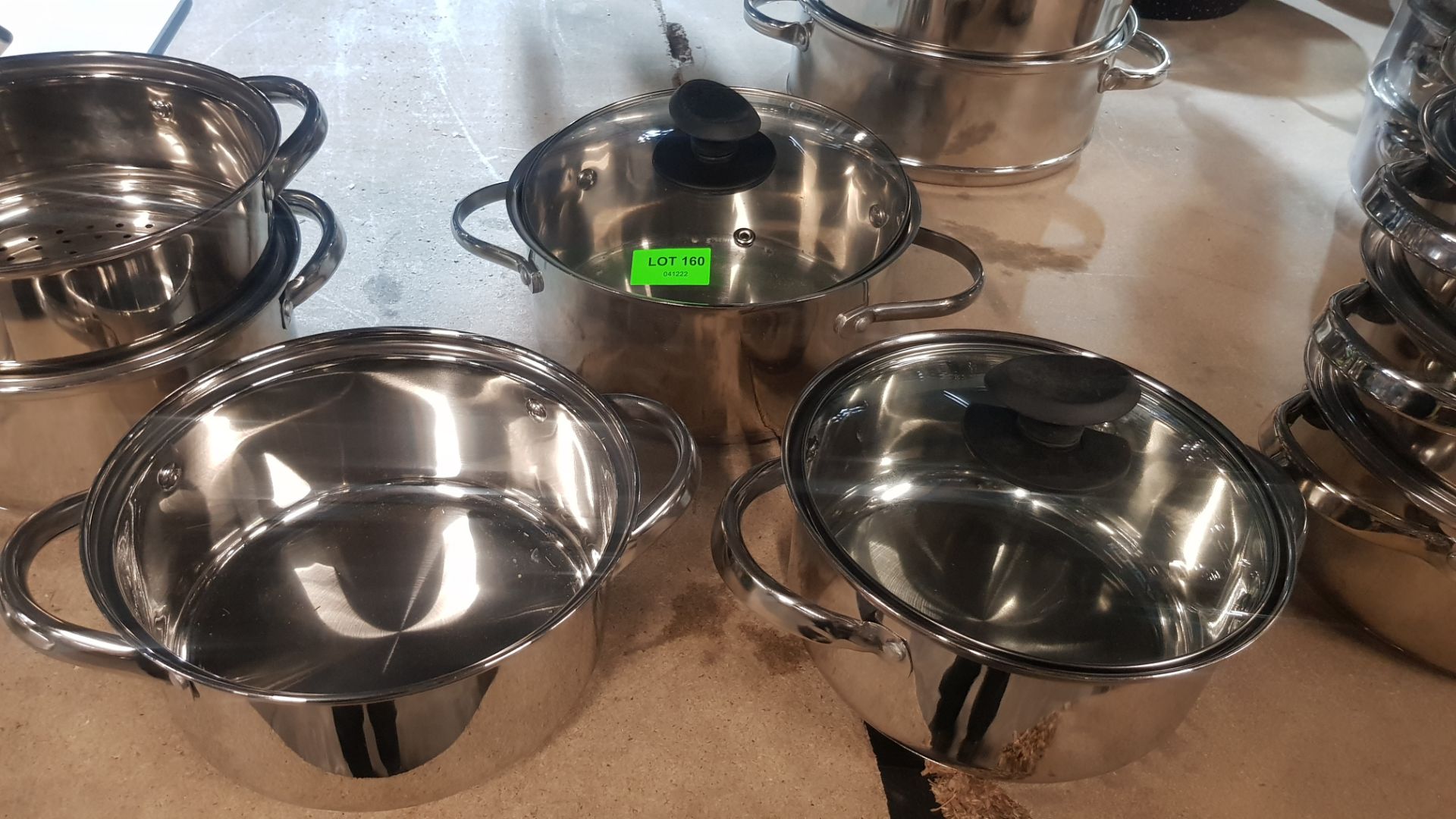 Description: (160/5D) Mixed Stainless Steel Cookware Items To Include 1x 4 Tier Steam With Lid 3x - Image 9 of 12