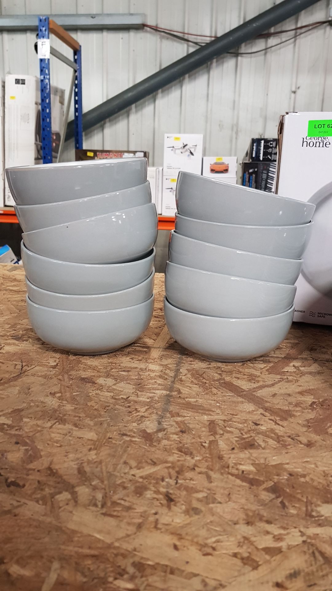 Description: (62/10D) Lot RRP £60 3x Stoneware Grey Two-Tone 12 Piece Dinner Set RRP £20 Each Lot - Image 9 of 13