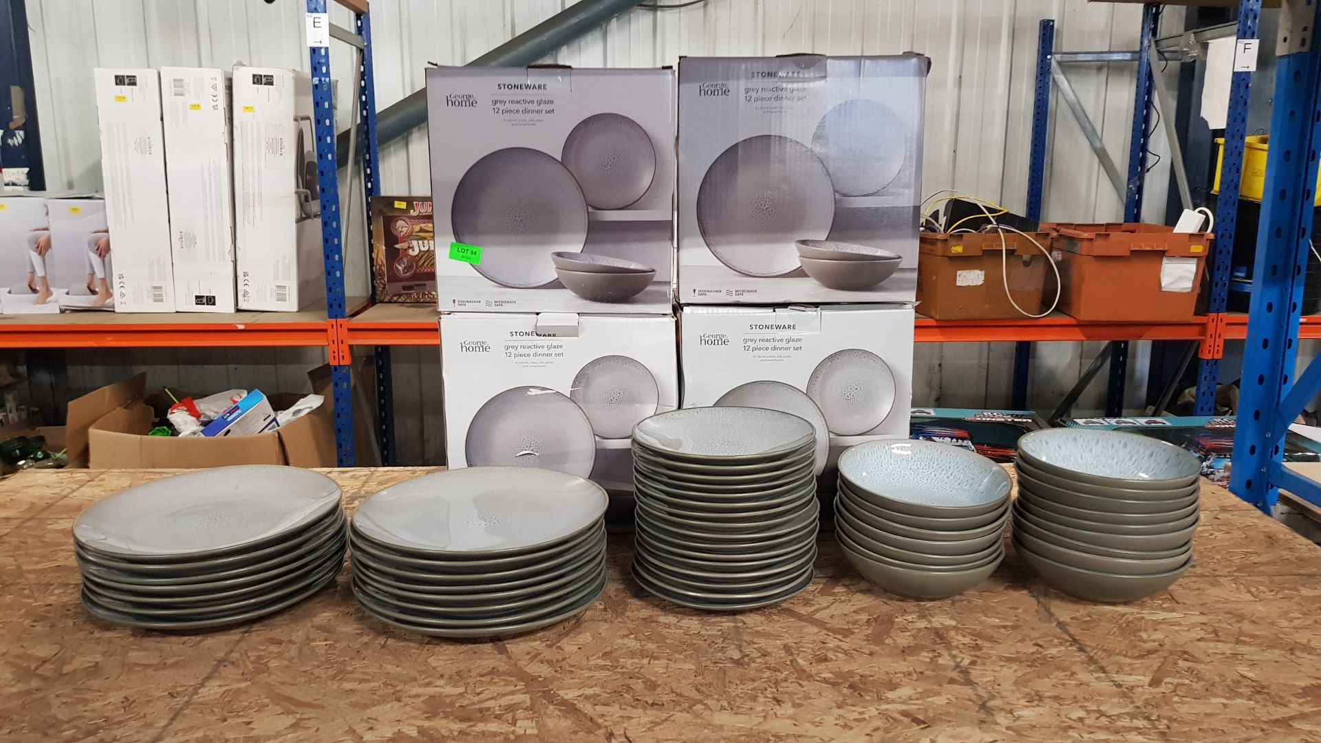 Description: (54/10A) Lot RRP £136 4x Stoneware Grey Reactive Glaze 12 Piece Dinner Set RRP £34 Each - Image 2 of 18