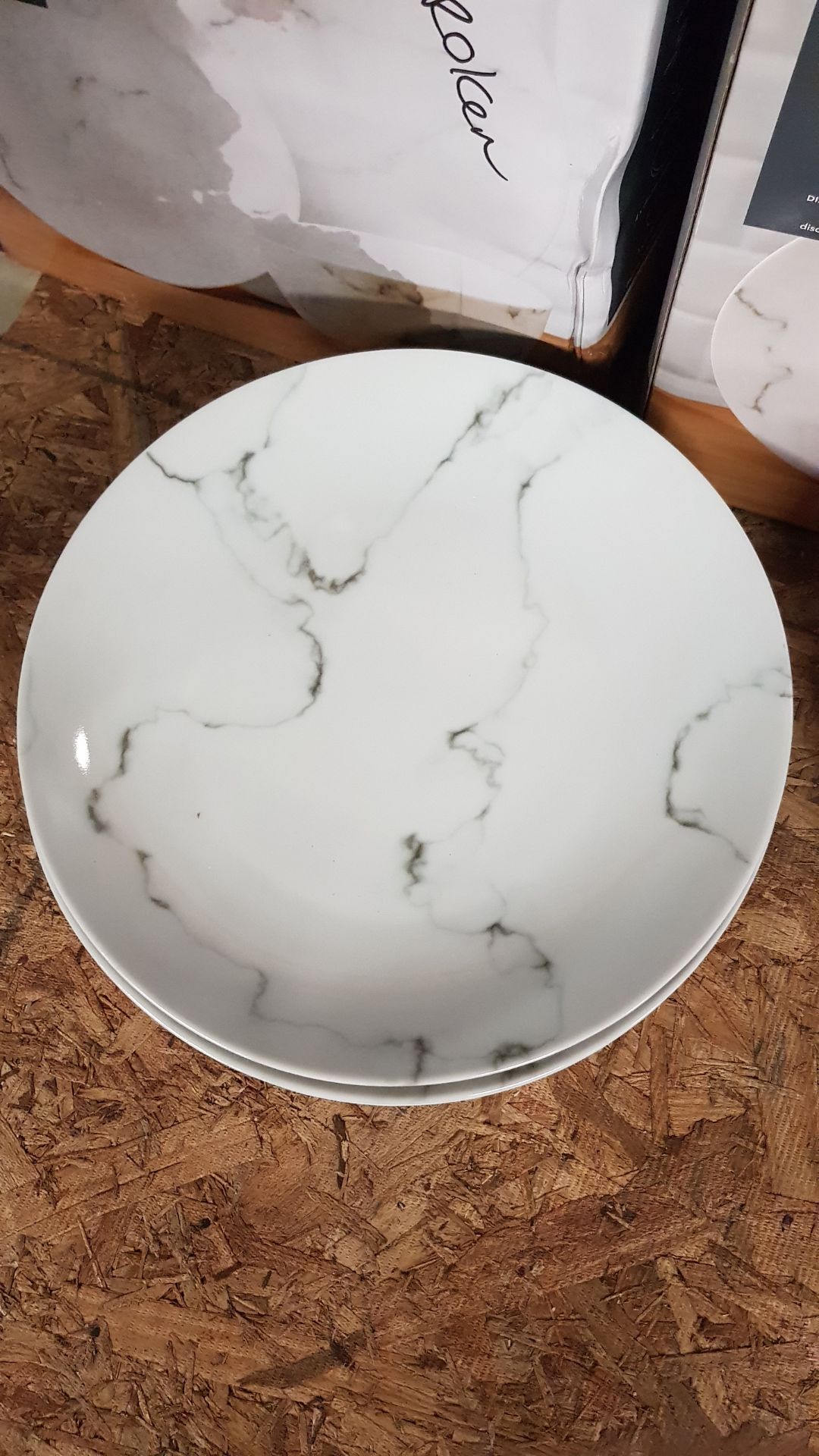 Description: (56/10D) Lot RRP £88 4x Porcelain Marble Effect 12 Piece Dinner Set RRP £22 Each Lot - Image 16 of 21