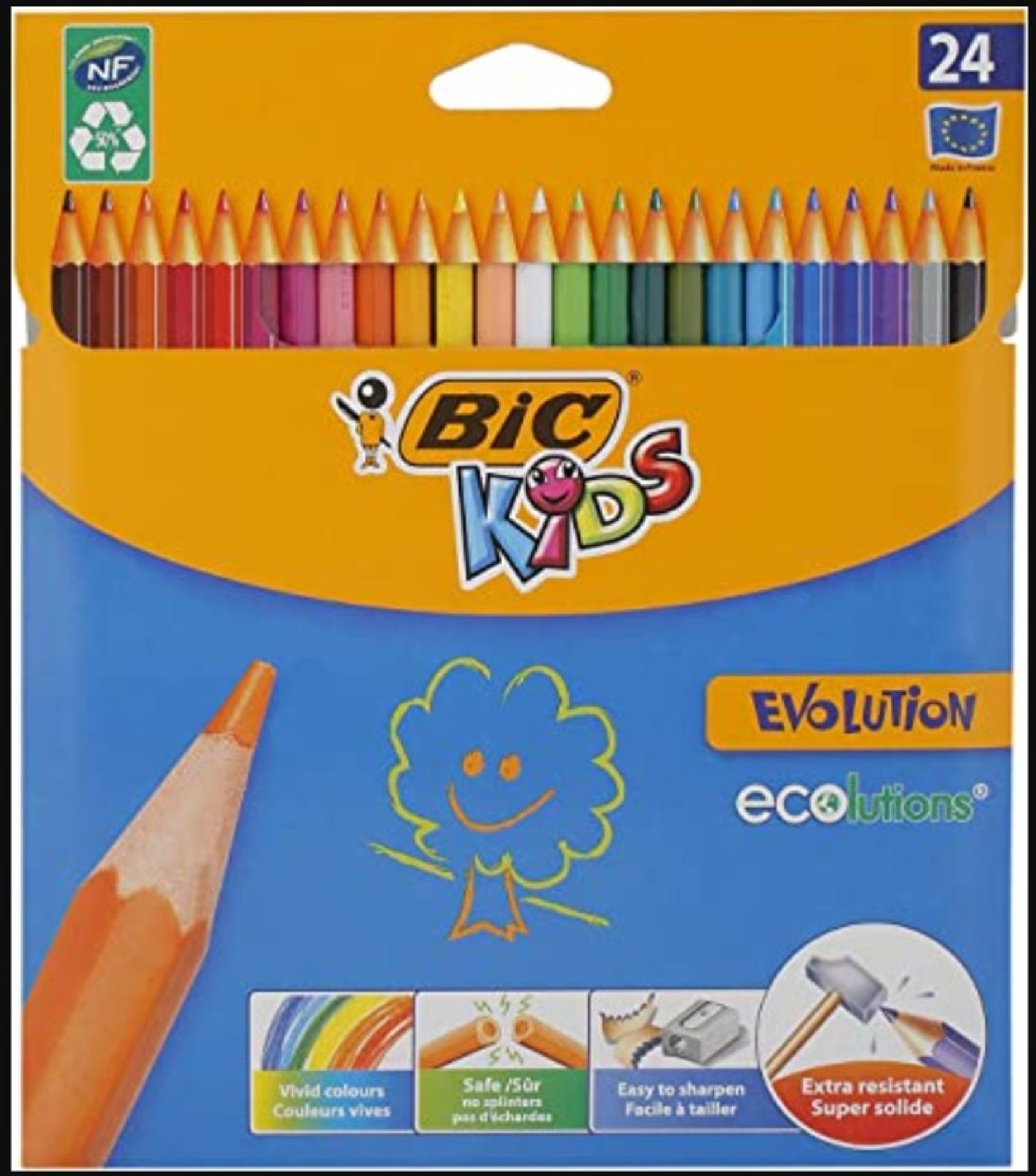 Description: (71/1C) Lot RRP £118 Bic Kids Items 13x 24 Piece Evolution Ecolutions Colour Pencil