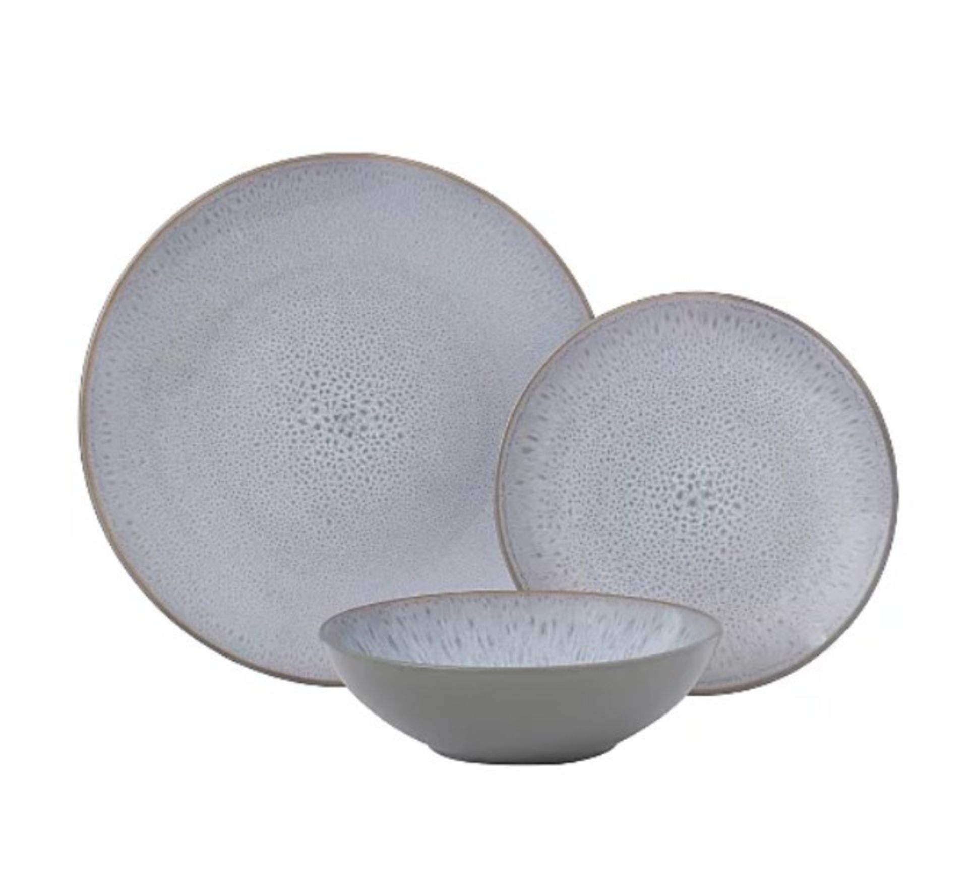 Description: (54/10A) Lot RRP £136 4x Stoneware Grey Reactive Glaze 12 Piece Dinner Set RRP £34 Each