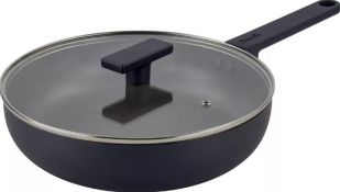 Description: (168/5M) 8x Cookware Items 2x 32cm Non Stick Wok Grey 1x Tefal 28cm Wok 1x Scoville