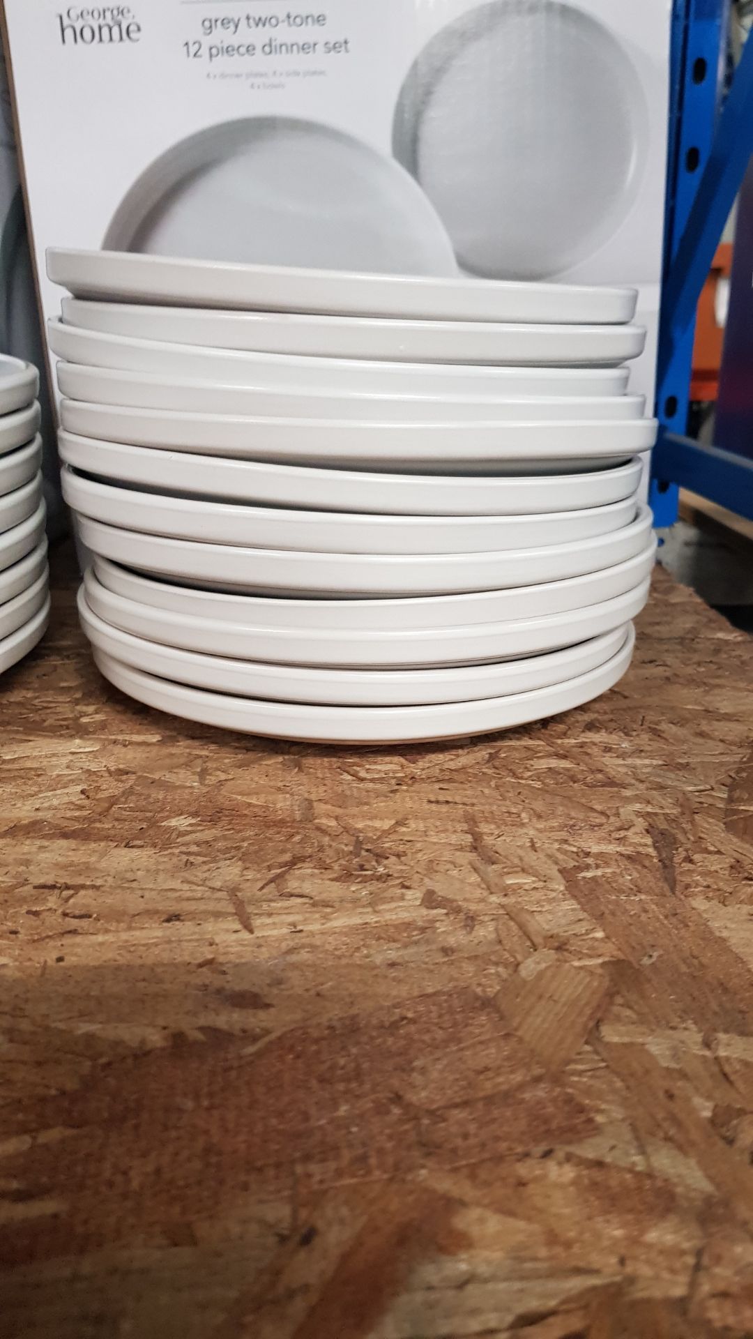 Description: (62/10D) Lot RRP £60 3x Stoneware Grey Two-Tone 12 Piece Dinner Set RRP £20 Each Lot - Image 7 of 13