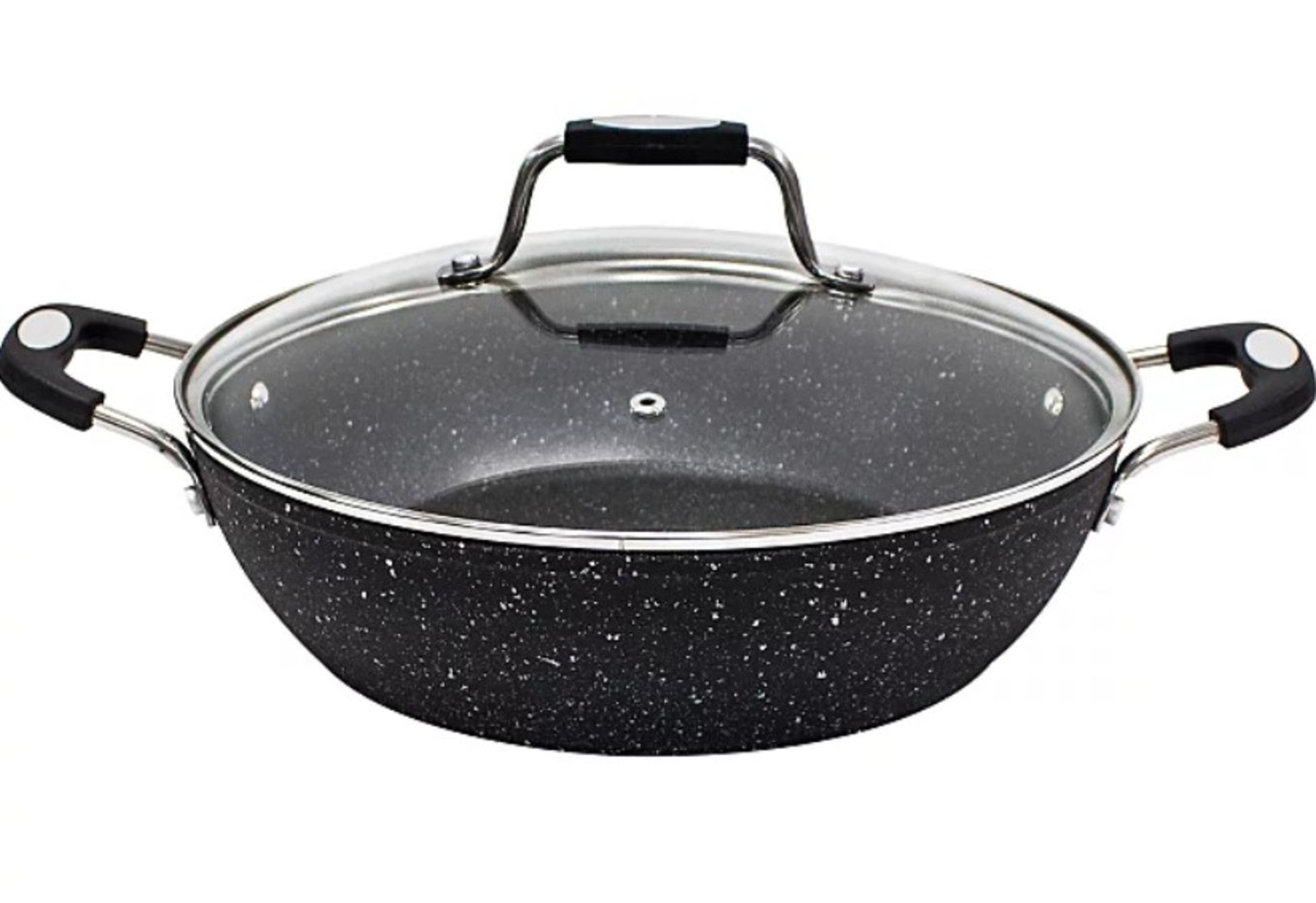 Description: (24/6M) 6x Scoville Neverstick Item 1x 28cm Shallow Casserole Dish With Lid 1x Large