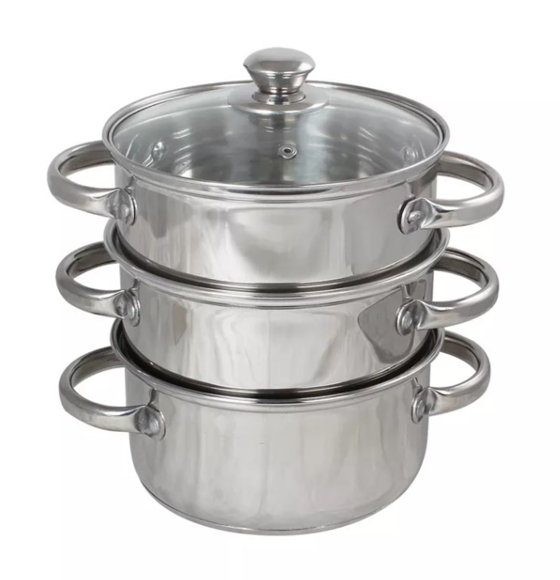Description: (160/5D) Mixed Stainless Steel Cookware Items To Include 1x 4 Tier Steam With Lid 3x