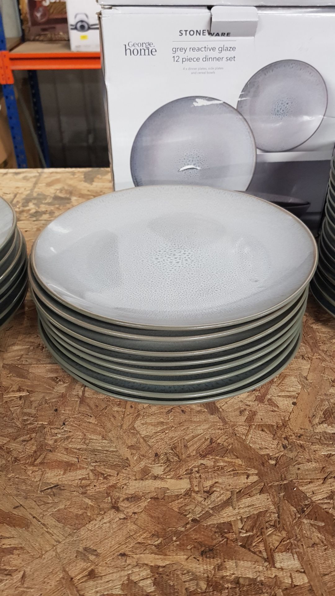 Description: (54/10A) Lot RRP £136 4x Stoneware Grey Reactive Glaze 12 Piece Dinner Set RRP £34 Each - Image 5 of 18