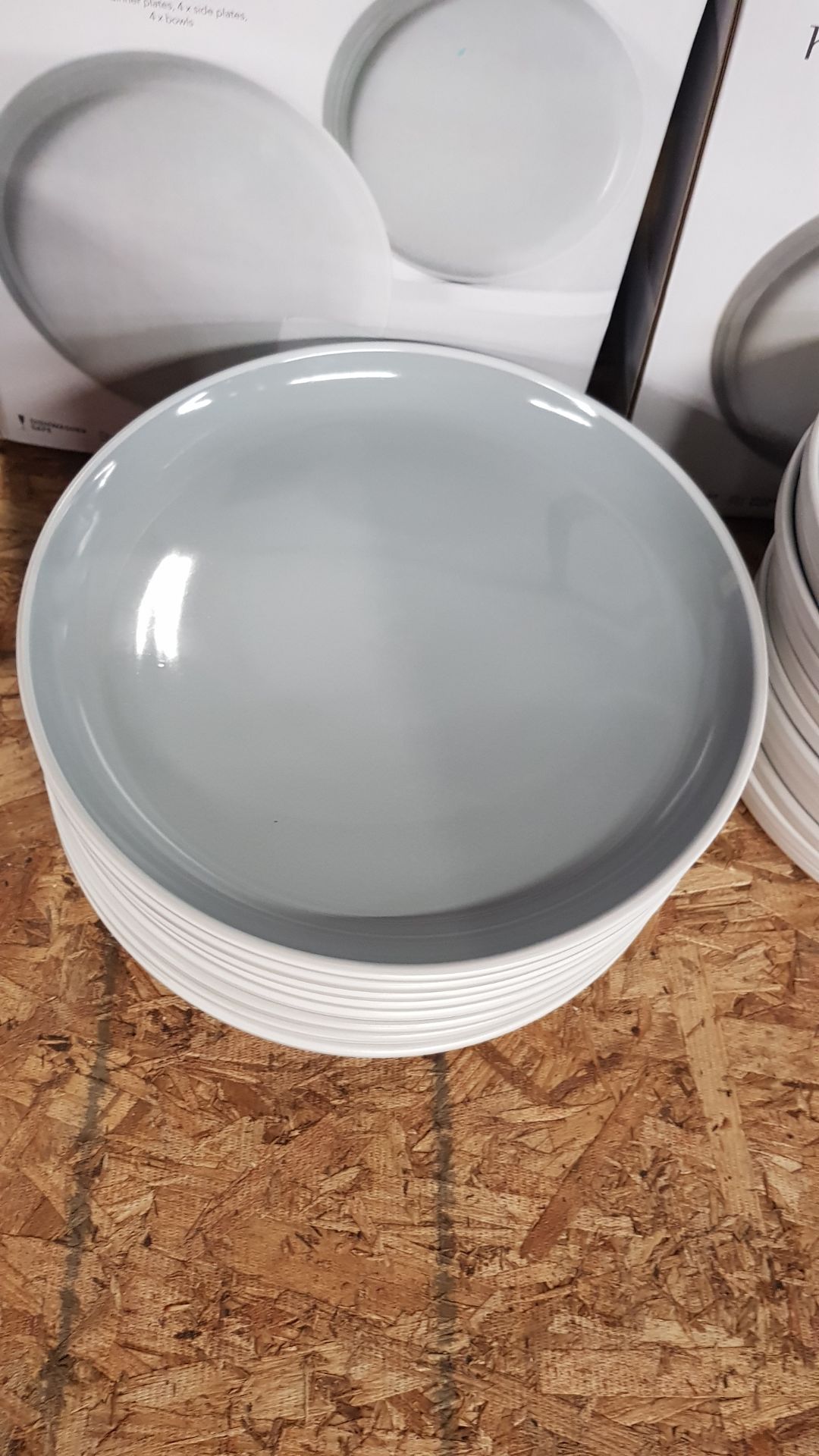 Description: (62/10D) Lot RRP £60 3x Stoneware Grey Two-Tone 12 Piece Dinner Set RRP £20 Each Lot - Image 11 of 13