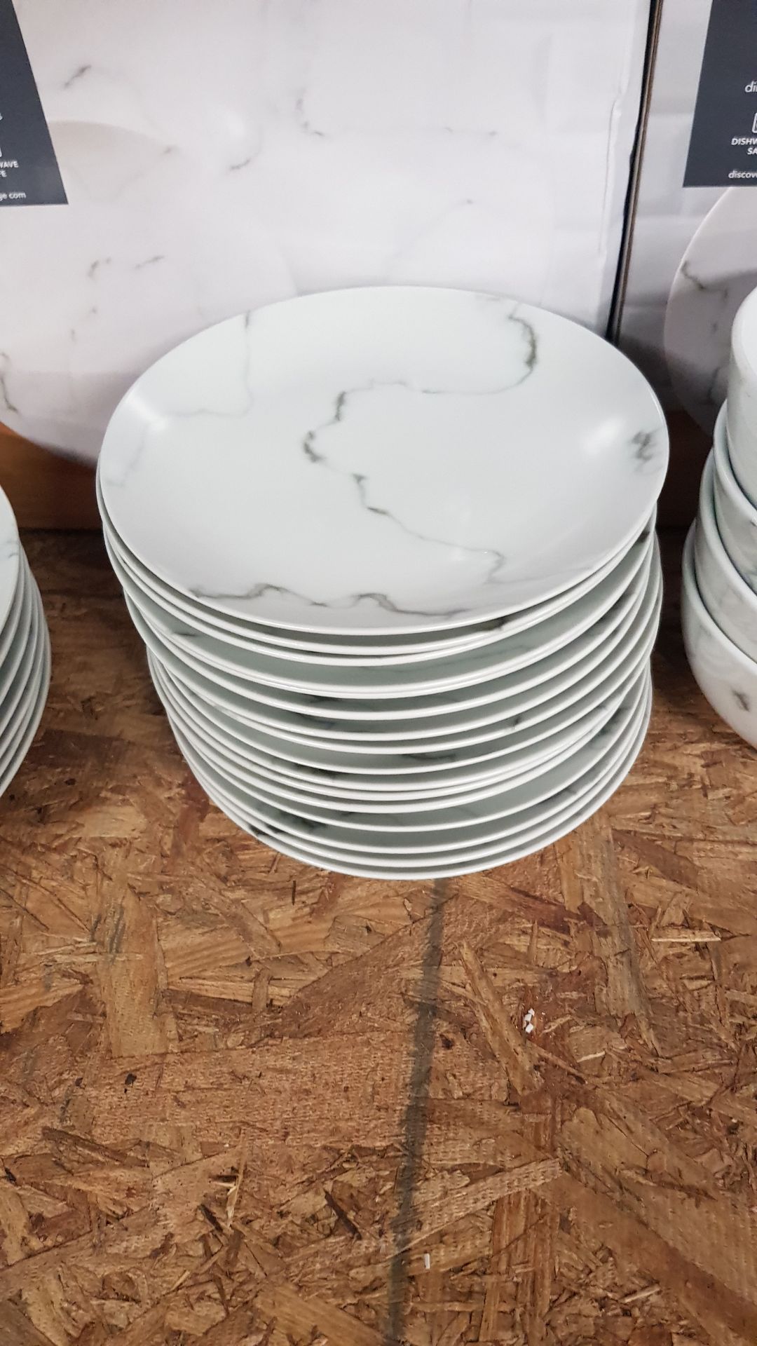 Description: (56/10D) Lot RRP £88 4x Porcelain Marble Effect 12 Piece Dinner Set RRP £22 Each Lot - Image 5 of 21