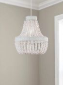 Description: (131/5B) Lot RRP £125 4x Lighting Items 1x Beaded Pendant White RRP £40 1x 5 Light Gold